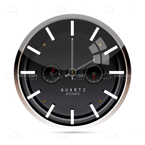 Realistic Quartz Watch Vector Realistic Quartz Watch Vector